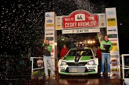 Rallye Český Krumlov: Vyhlášení výsledků na cílové rampě